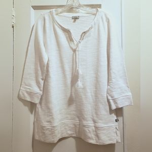 New 3/4 sleeve shirt with tassle ties